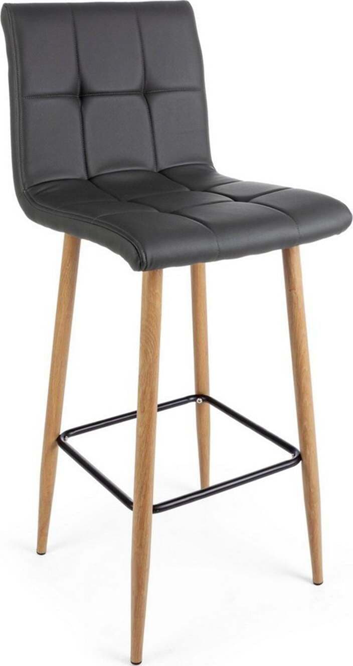 Sgabello da bar Bruce per interno, Gambe In Tubolare Di Acciaio Verniciato Effetto Legno, 46 x 40 x 108 cm Casa e cucina/Arredamento/Studio/Sedie e Sgabelli/Sgabelli Decor Space - Altamura, Commerciovirtuoso.it