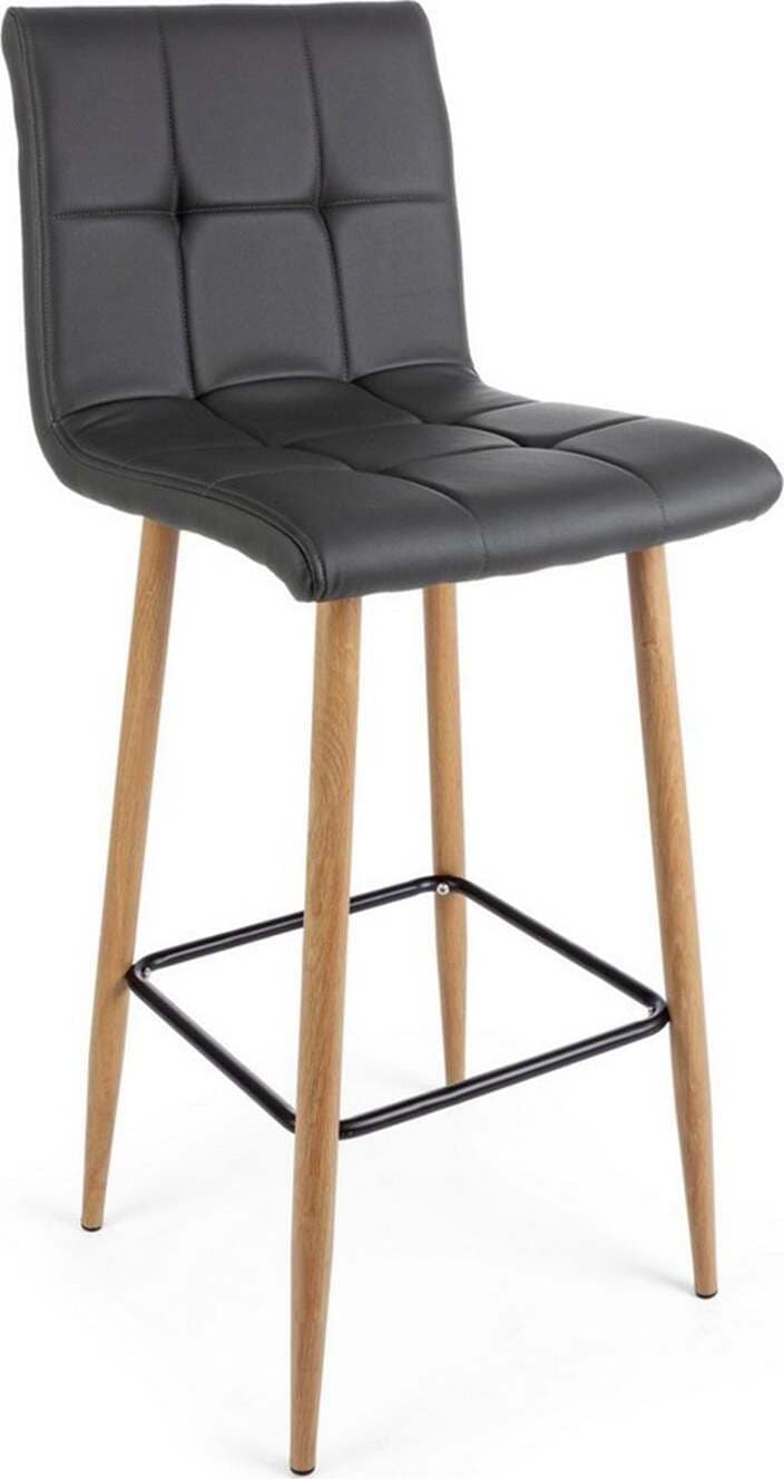 Sgabello da bar Bruce per interno, Gambe In Tubolare Di Acciaio Verniciato Effetto Legno, 46 x 40 x 108 cm Casa e cucina/Arredamento/Studio/Sedie e Sgabelli/Sgabelli Decor Space - Altamura, Commerciovirtuoso.it