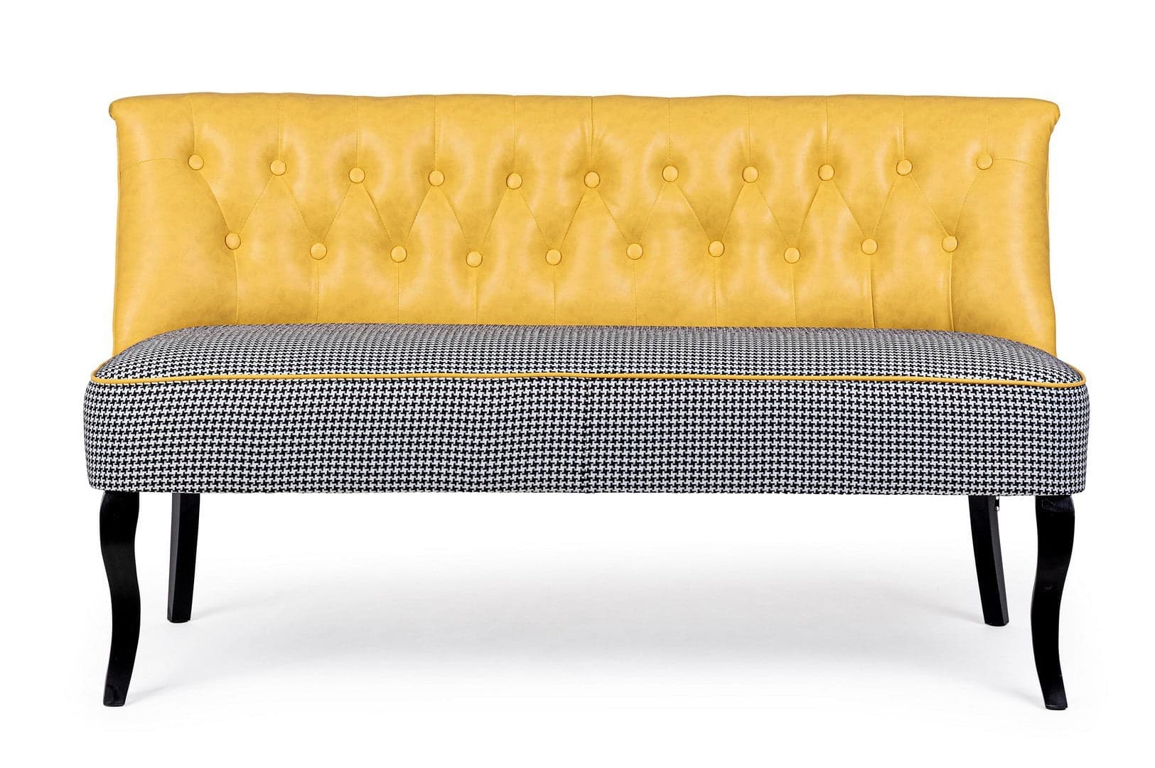 Divano 2 Posti "Batilda" per interno, Struttura In Legno Di Pino E Compensato, Gambe In Legno Di Pino,  136 x 66 x 76 h cm Casa e cucina/Arredamento/Soggiorno/Divani Decor Space - Altamura, Commerciovirtuoso.it