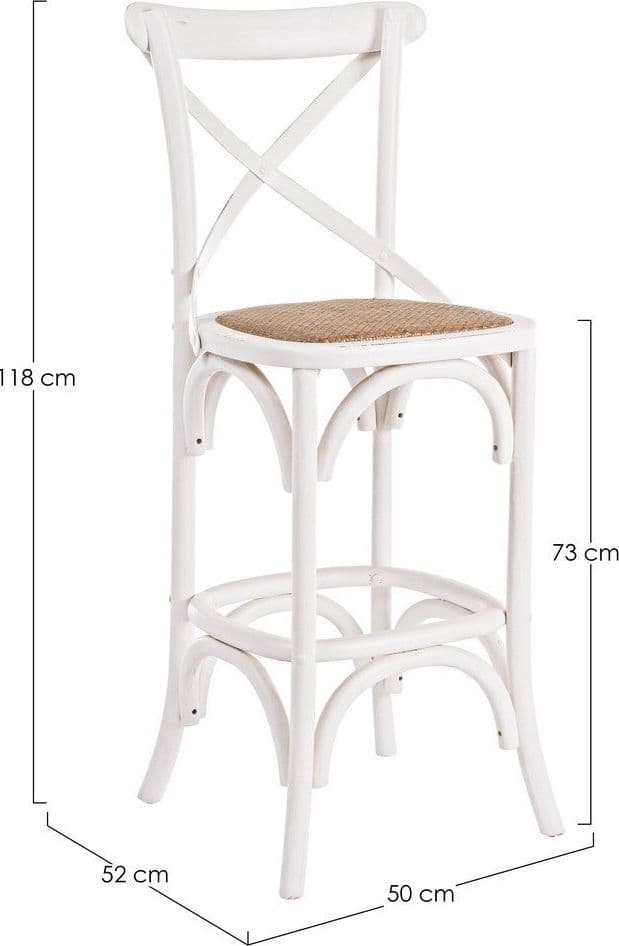 Sgabello da bar Cross per interno, Struttura In Legno Di Olmo, 50 x 52 x 118 cm in Sgabelli Decor Space - Altamura, commercioVirtuoso.it