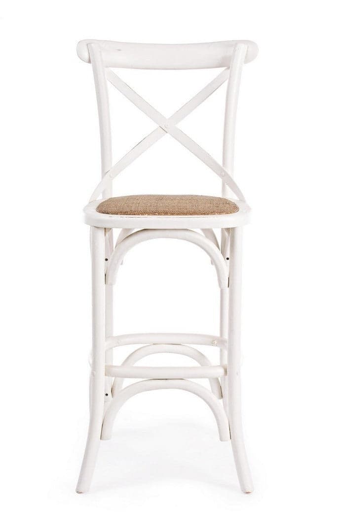 Sgabello da bar Cross per interno, Struttura In Legno Di Olmo, 50 x 52 x 118 cm in Sgabelli Decor Space - Altamura, commercioVirtuoso.it