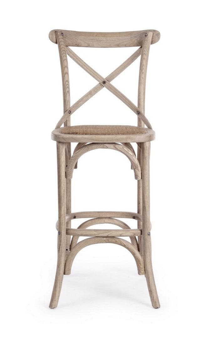 Sgabello da bar Cross per interno, Struttura In Legno Di Olmo, 50 x 52 x 118 cm in Sgabelli Decor Space - Altamura, commercioVirtuoso.it