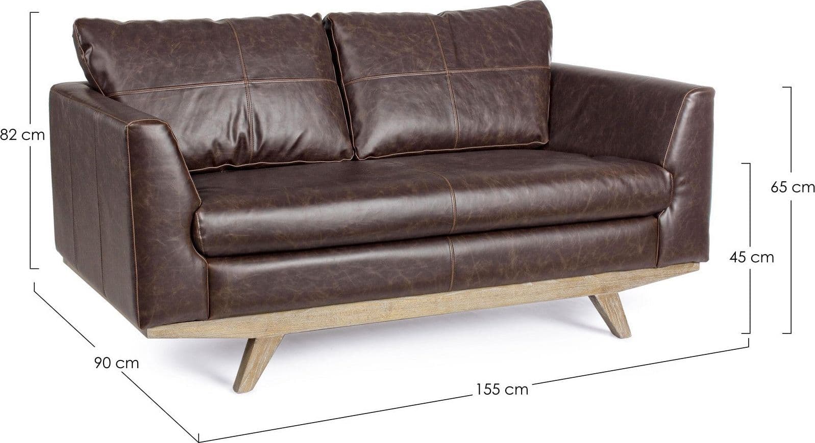 Divano 3 Posti "Raymond" per interno, Struttura E Schienale In Legno Di Frassino, 194,5 x 85 x 85 h cm Casa e cucina/Arredamento/Soggiorno/Divani Decor Space - Altamura, Commerciovirtuoso.it