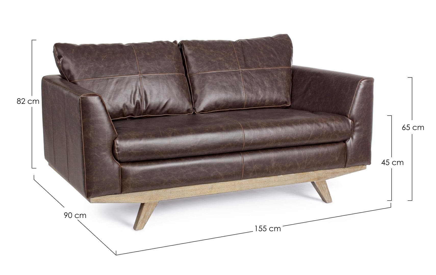 Divano 3 Posti "Raymond" per interno, Struttura E Schienale In Legno Di Frassino, 194,5 x 85 x 85 h cm Casa e cucina/Arredamento/Soggiorno/Divani Decor Space - Altamura, Commerciovirtuoso.it
