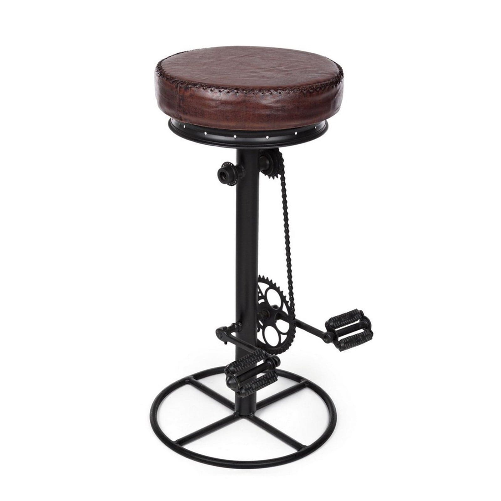 Sgabello da bar Cycle per interno, Struttura In Acciaio Con Finitura Oro, 42 x 42 x 80 cm - 23