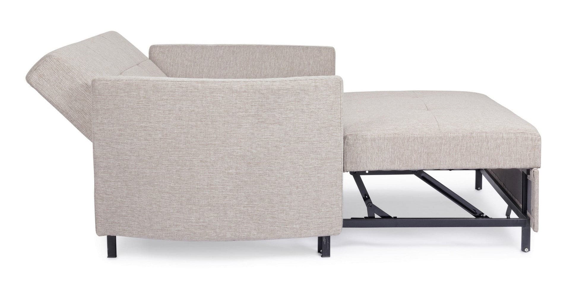 Divano letto "Clayton" per interno con cuscino Struttura in compensato e acciaio, 166 x 88 x 84 cm Casa e cucina/Arredamento/Soggiorno/Divani Decor Space - Altamura, Commerciovirtuoso.it