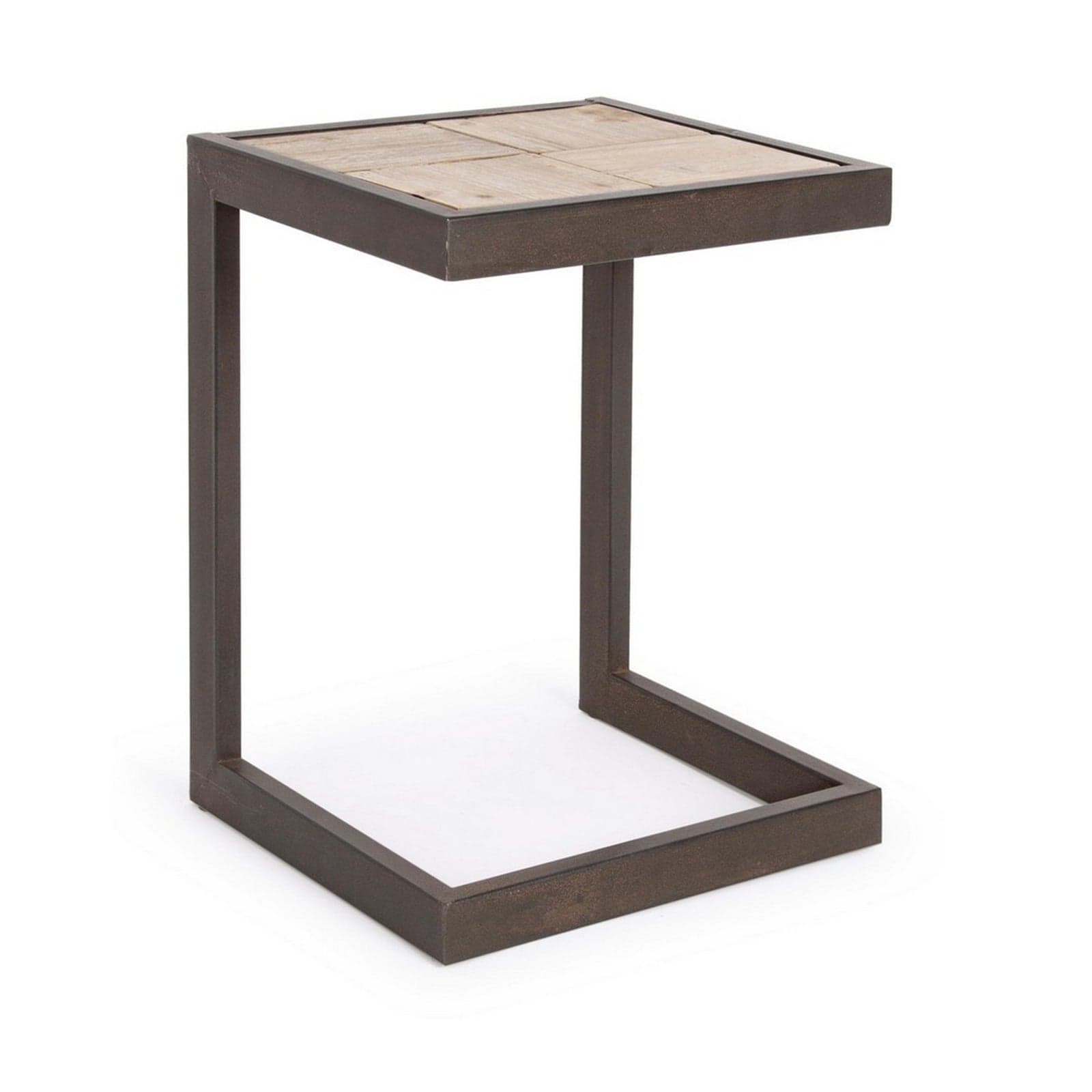 Sgabello per interno "Blocks" Struttura In Acciaio, Ripiano In Legno Di Abete (Non Massiccio), 36 x 32 x 47 h cm in Sgabelli Decor Space - Altamura, commercioVirtuoso.it
