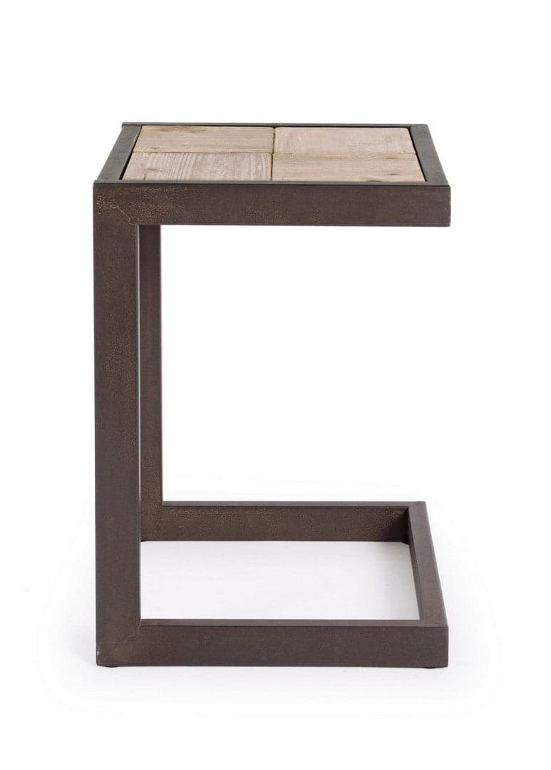 Sgabello per interno "Blocks" Struttura In Acciaio, Ripiano In Legno Di Abete (Non Massiccio), 36 x 32 x 47 h cm in Sgabelli Decor Space - Altamura, commercioVirtuoso.it