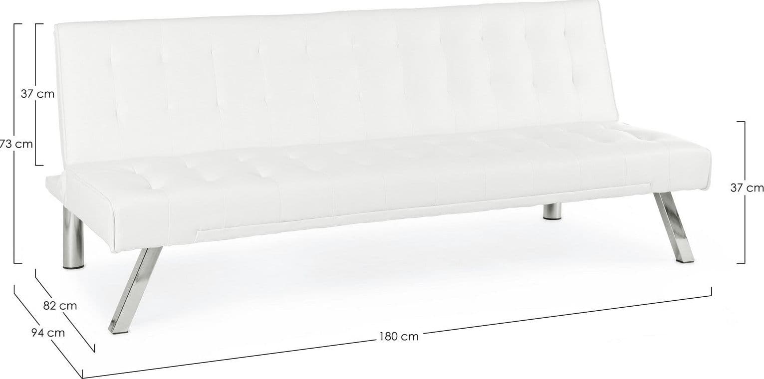Divano letto "Forbes"  per interno con struttura in legno di eucalipto, 180 x 82 x 73 cm Casa e cucina/Arredamento/Soggiorno/Divani Decor Space - Altamura, Commerciovirtuoso.it