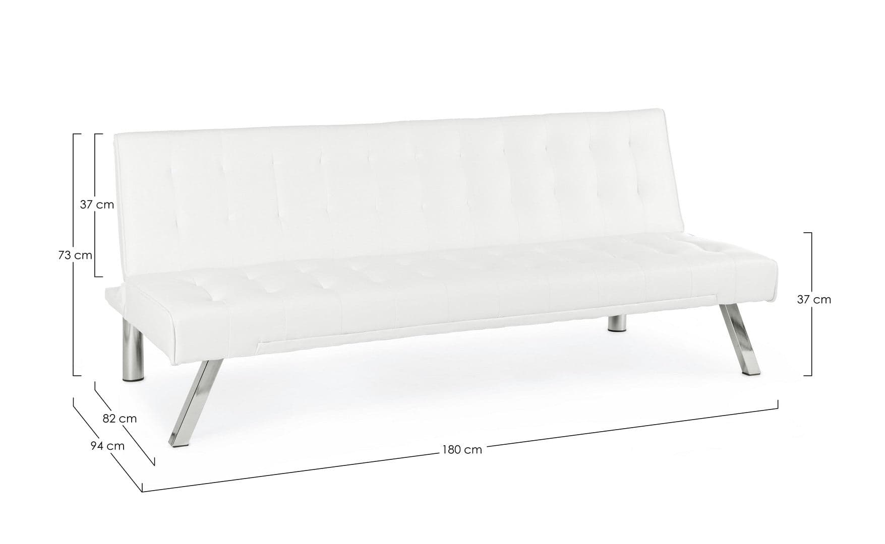 Divano letto "Forbes"  per interno con struttura in legno di eucalipto, 180 x 82 x 73 cm Casa e cucina/Arredamento/Soggiorno/Divani Decor Space - Altamura, Commerciovirtuoso.it