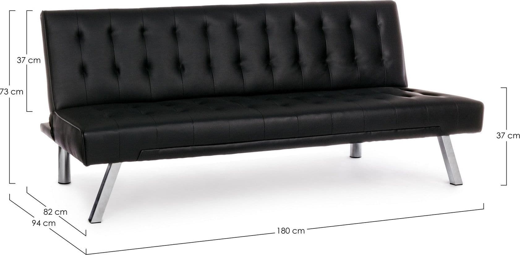 Divano letto "Forbes"  per interno con struttura in legno di eucalipto, 180 x 82 x 73 cm Casa e cucina/Arredamento/Soggiorno/Divani Decor Space - Altamura, Commerciovirtuoso.it
