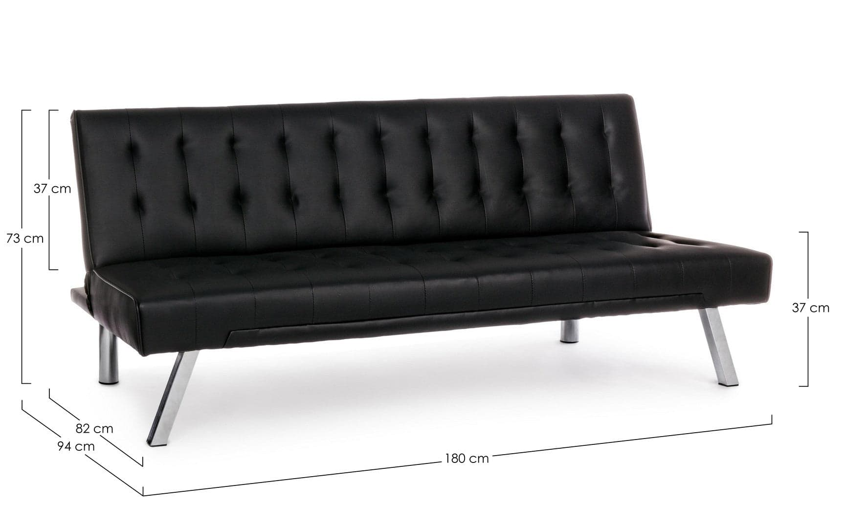 Divano letto "Forbes"  per interno con struttura in legno di eucalipto, 180 x 82 x 73 cm Casa e cucina/Arredamento/Soggiorno/Divani Decor Space - Altamura, Commerciovirtuoso.it