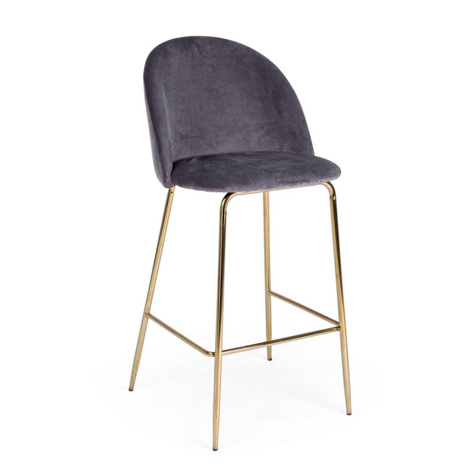 Sgabello da bar Carry per interno, Struttura In Acciaio E Compensato, 38 x  x 38 x 75 cm - 24