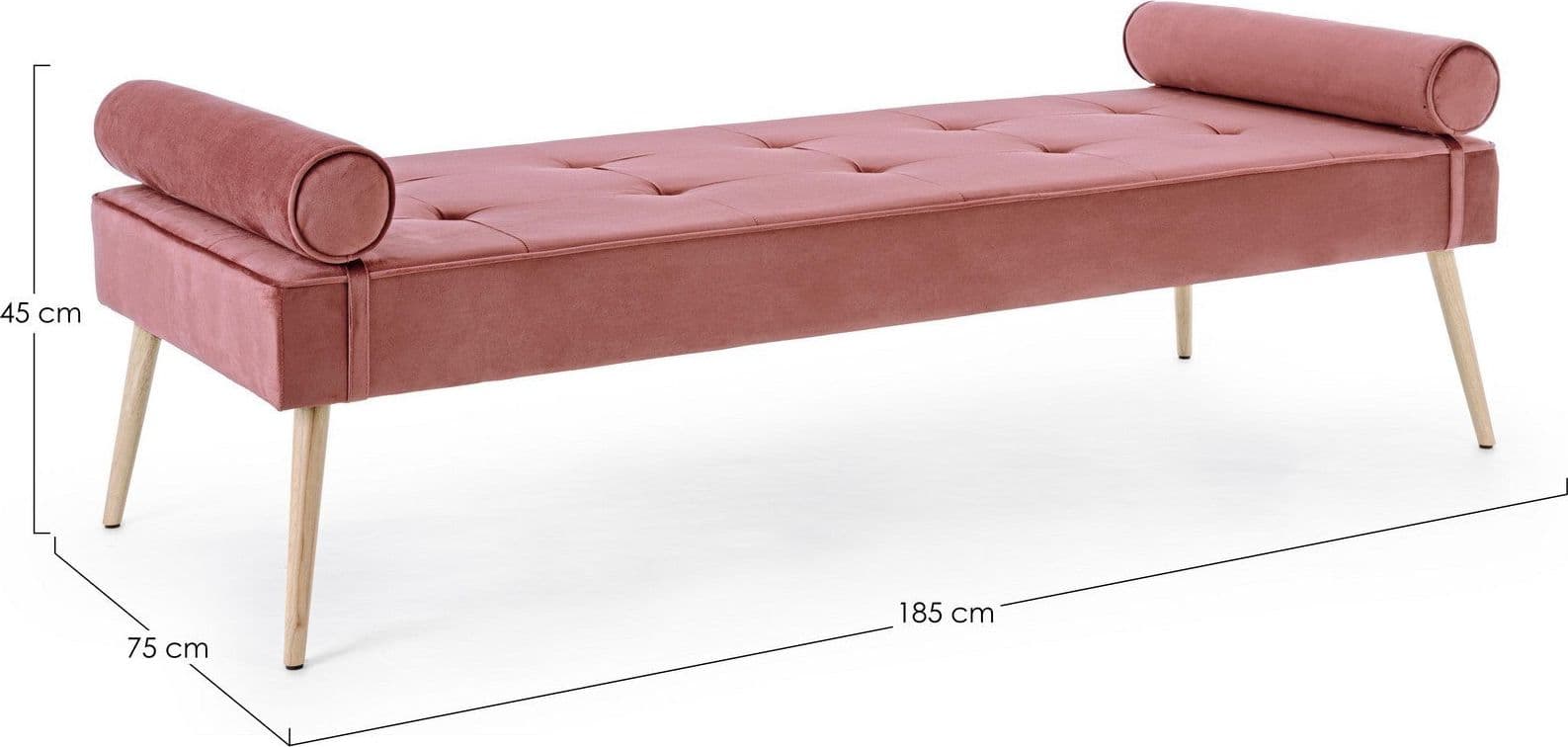 Divano "Gjsel" per interno, Struttura In Legno Di Pino E Compensato 185 x 75 x 45 h cm Casa e cucina/Arredamento/Soggiorno/Divani Decor Space - Altamura, Commerciovirtuoso.it