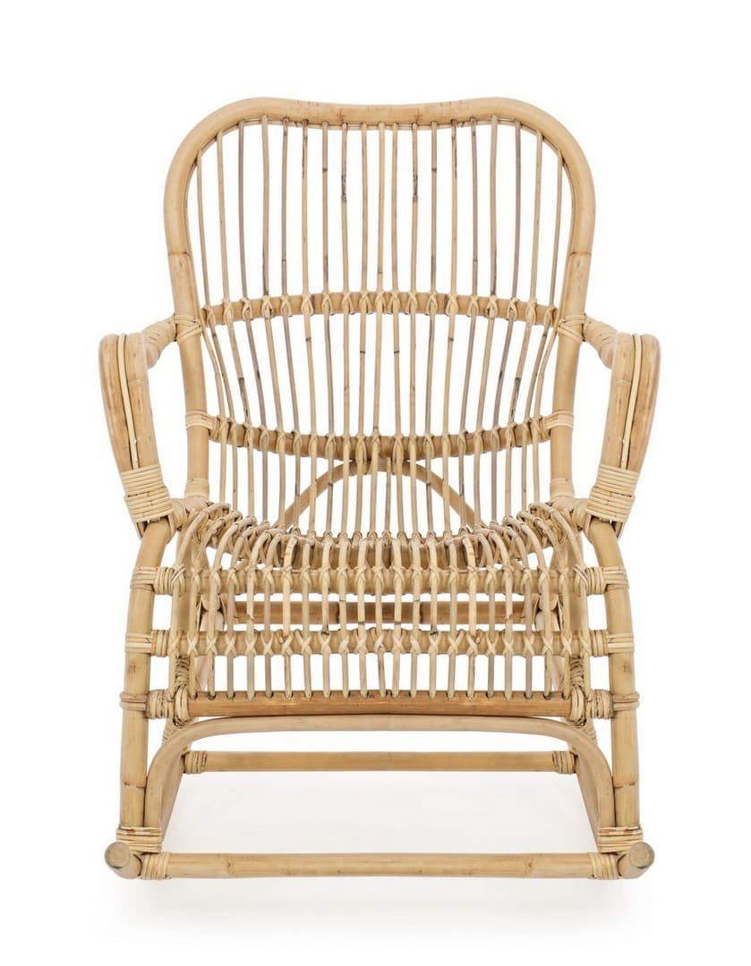 Poltrona a dondolo "Casimira" per interno, in Rattan Naturale h 88 cm Casa e cucina/Arredamento/Soggiorno/Poltrone e sedie/Poltrone Decor Space - Altamura, Commerciovirtuoso.it