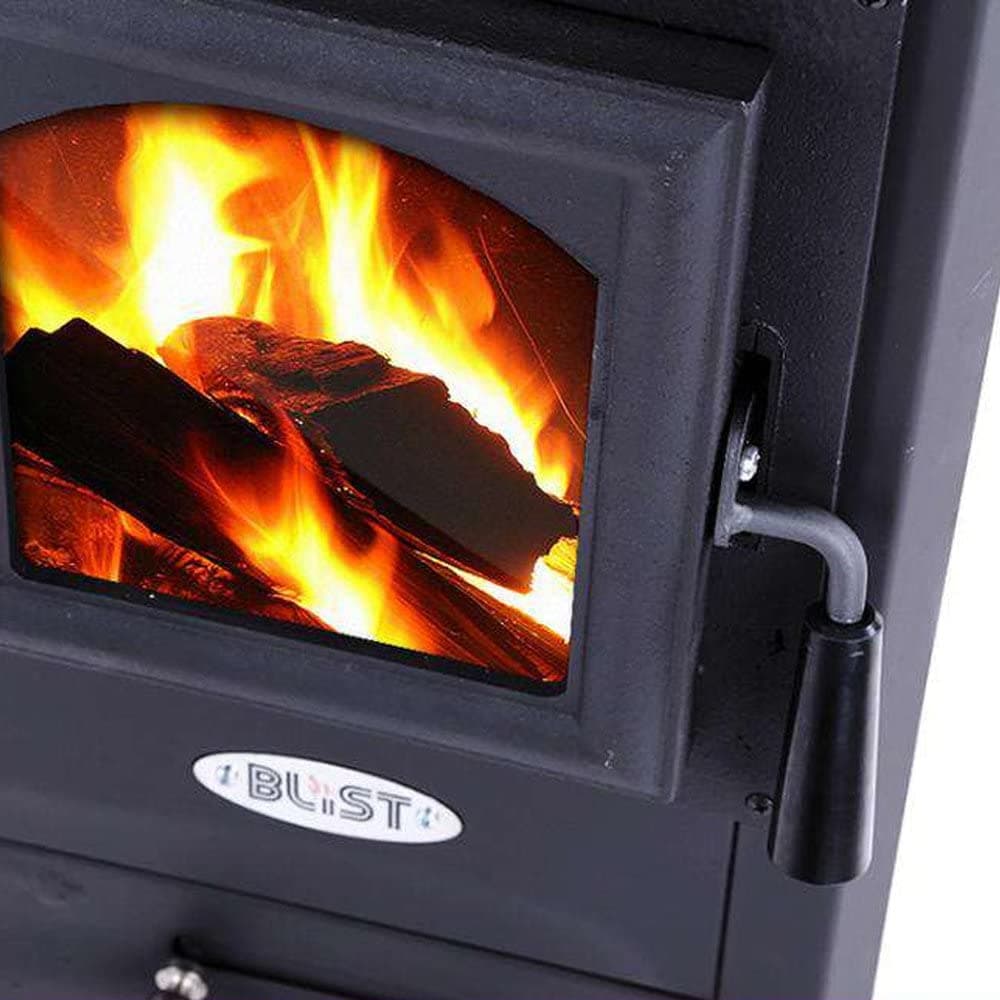 Stufa a legna "Karma" 7 kW in acciaio verniciato caminetto h 89 cm in Impianti di riscaldamento a combustibile solido Decor Space - Altamura, commercioVirtuoso.it