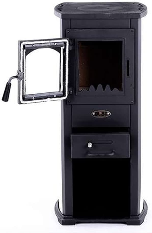 Stufa a legna "Karma" 7 kW in acciaio verniciato caminetto h 89 cm in Impianti di riscaldamento a combustibile solido Decor Space - Altamura, commercioVirtuoso.it