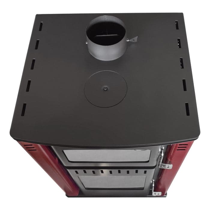 Termostufa a legna "Elsa" 27,6 kw con forno in acciaio verniciato L 38 in Impianti di riscaldamento a combustibile solido Decor Space - Altamura, commercioVirtuoso.it