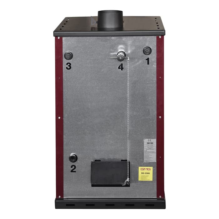 Termostufa a legna "Elsa" 27,6 kw con forno in acciaio verniciato L 38 in Impianti di riscaldamento a combustibile solido Decor Space - Altamura, commercioVirtuoso.it