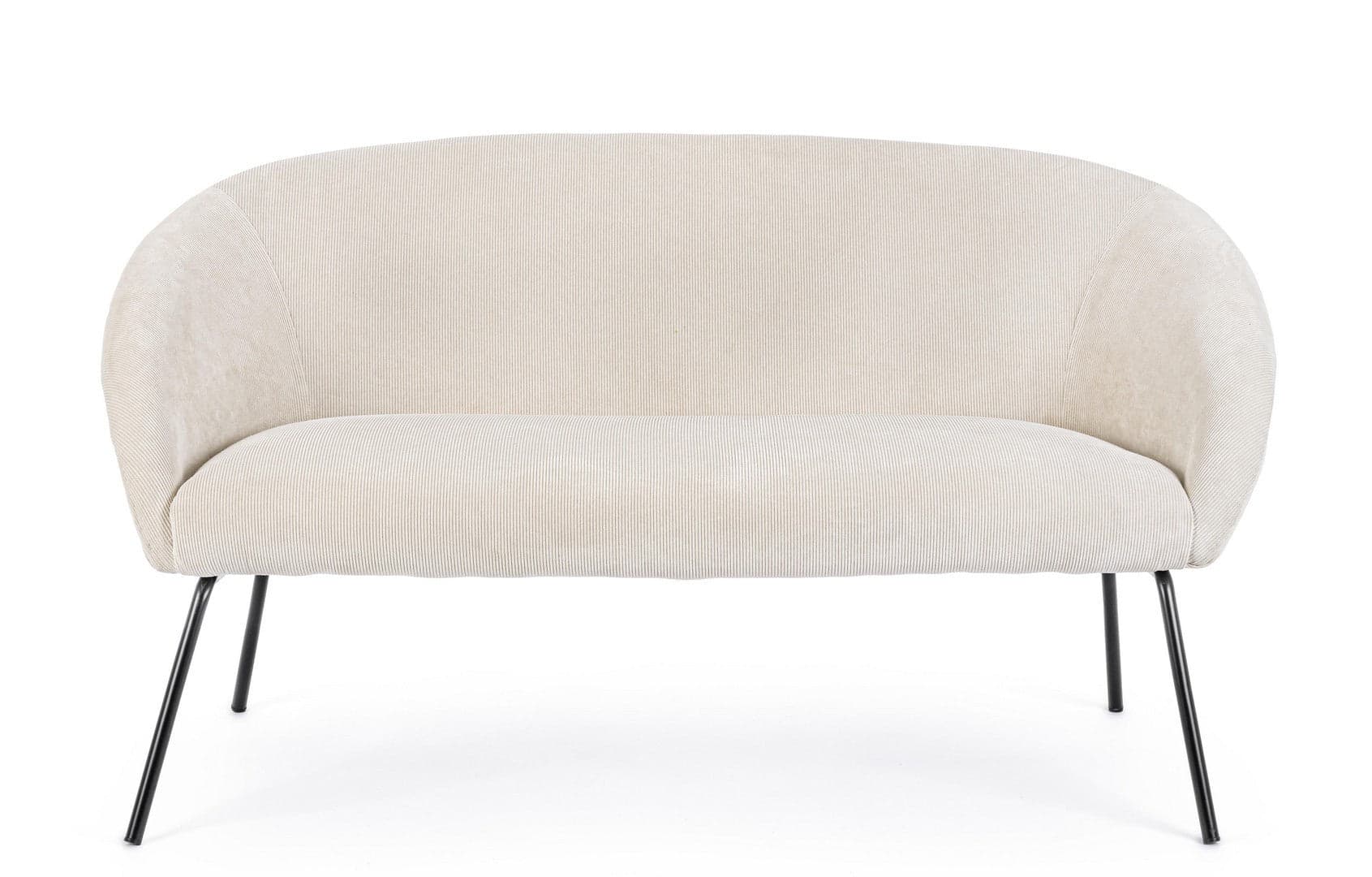 Divano "Aiko" per interno, Gambe In Acciaio Verniciato A Polvere 142 x 80 x 75 h cm in Divani Decor Space - Altamura, commercioVirtuoso.it