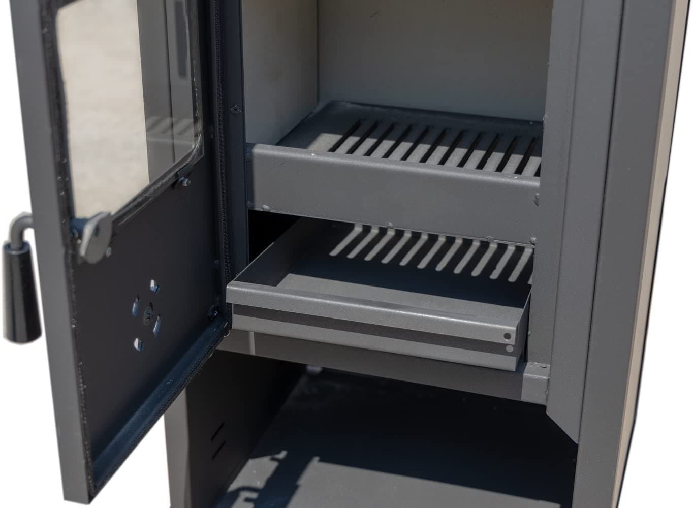 Stufa a legna "Ambassador" 13 kw con forno in acciaio verniciato h 116 cm in Impianti di riscaldamento a combustibile solido Decor Space - Altamura, commercioVirtuoso.it