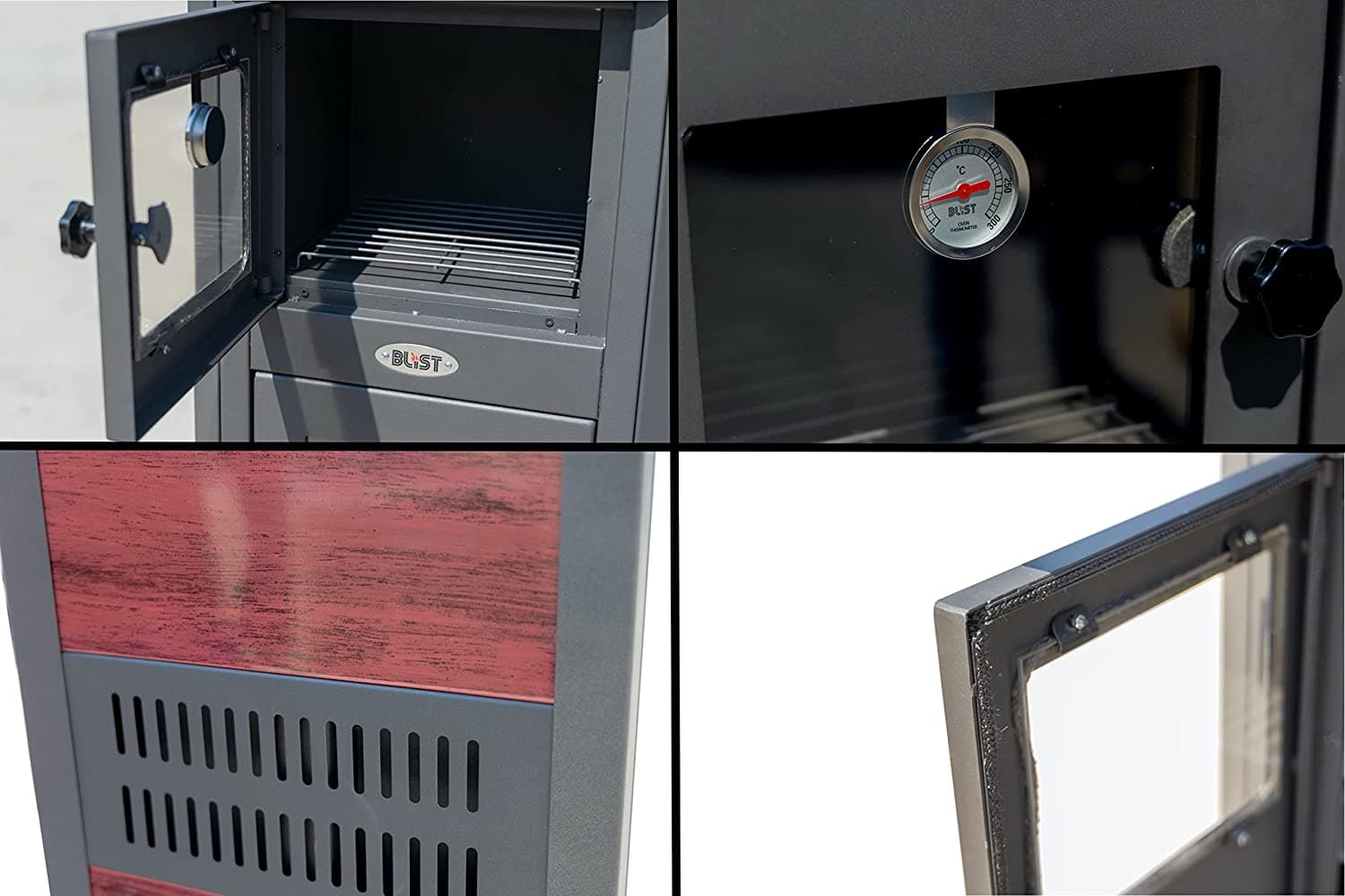Stufa a legna "Ambassador" 13 kw con forno in acciaio verniciato h 116 cm in Impianti di riscaldamento a combustibile solido Decor Space - Altamura, commercioVirtuoso.it