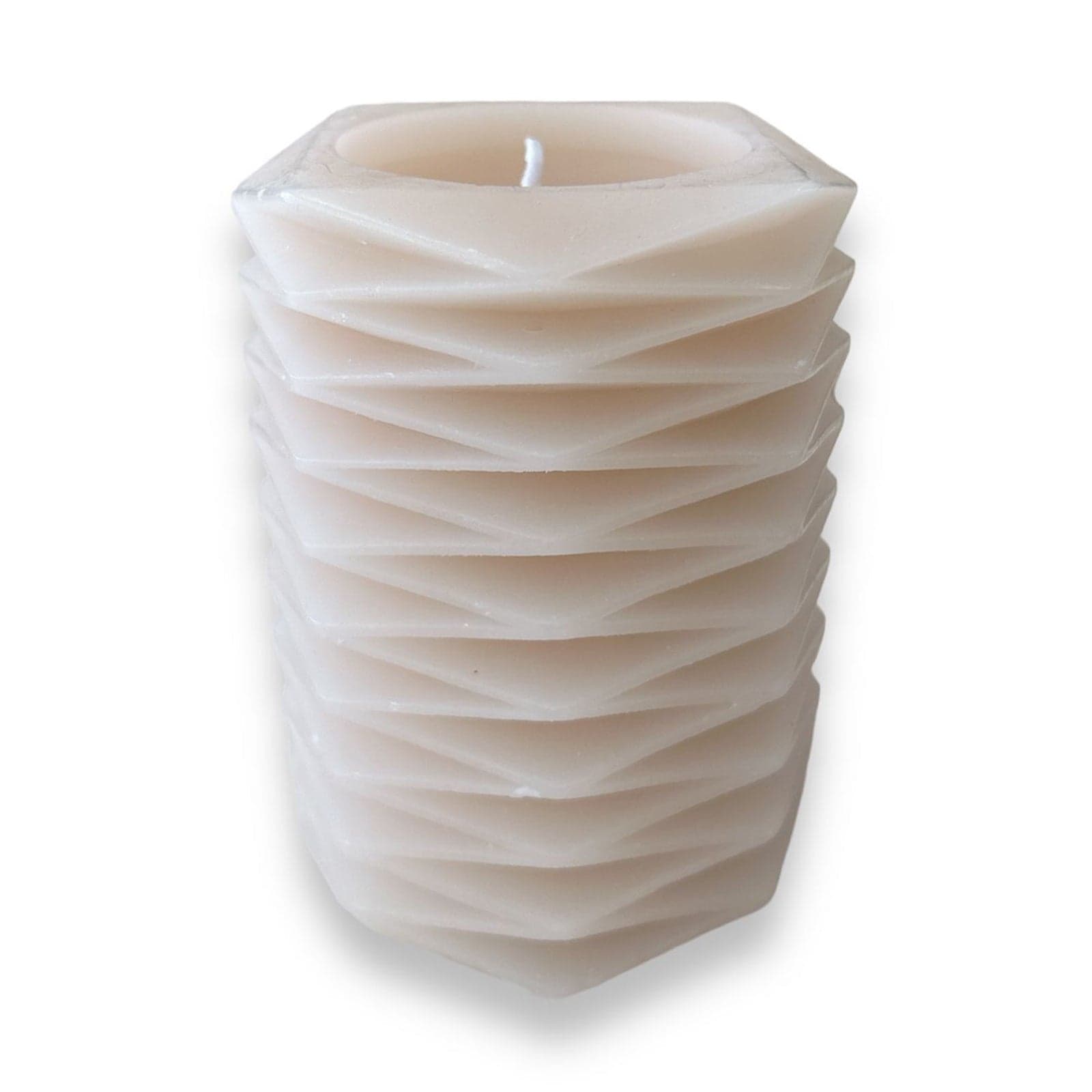 Candela moderna in cera "Pillar" decorazione luminosa per ambienti - 8