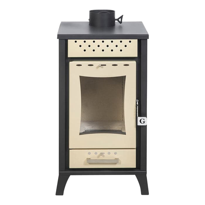 Stufa a legna "Olga" 15 kw in acciaio verniciato h 91 cm in Impianti di riscaldamento a combustibile solido Decor Space - Altamura, commercioVirtuoso.it