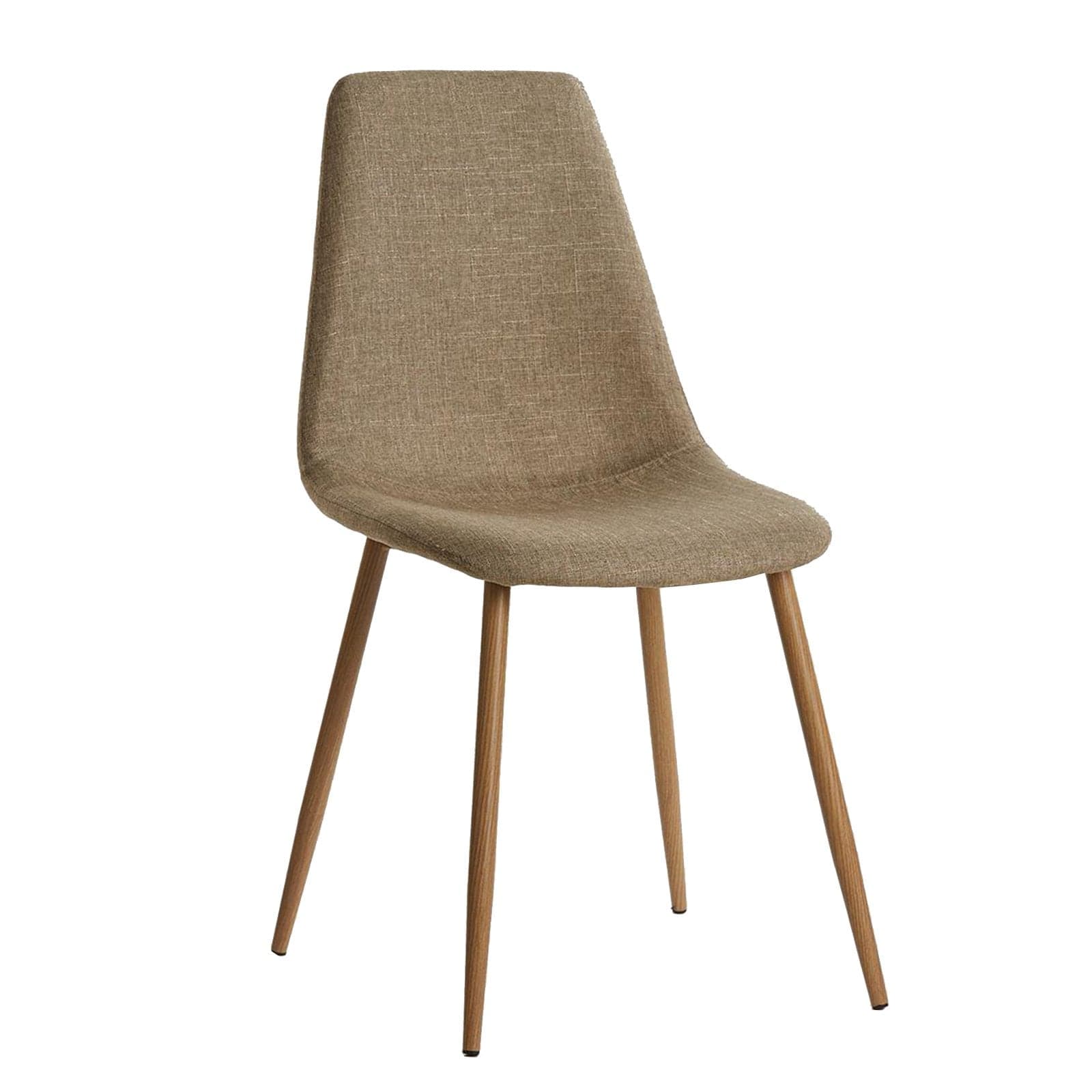 Sedia "Dama" in tessuto Sabbia con gambe in metallo h 86 cm arredamento moderno in Sedie Decor Space - Altamura, commercioVirtuoso.it