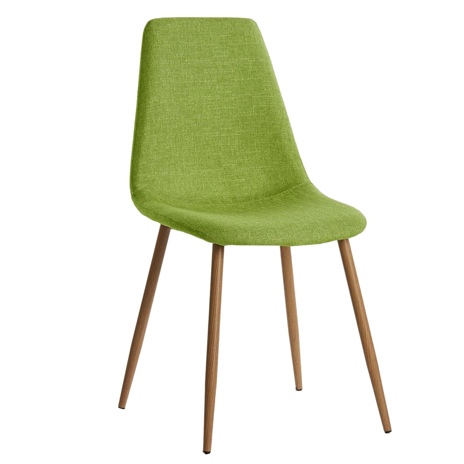 Sedia "Dama" in tessuto Verde con gambe in metallo h 86 cm arredamento moderno in Sedie Decor Space - Altamura, commercioVirtuoso.it