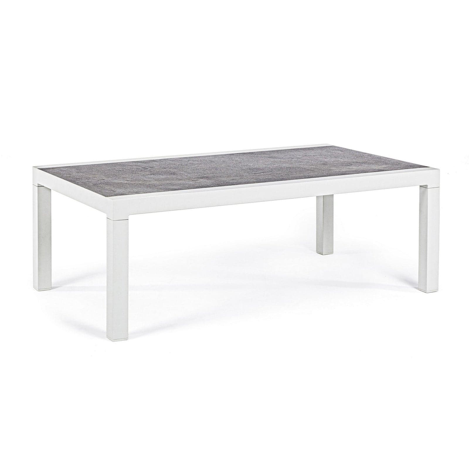 Tavolo "Kledi" piano in ceramica, struttura in alluminio per esterno da 120 x 70 cm in Tavoli standard Decor Space - Altamura, commercioVirtuoso.it