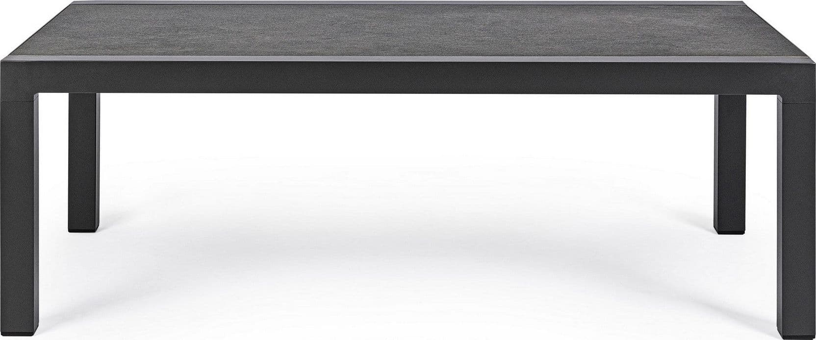 Tavolo "Kledi" piano in ceramica, struttura in alluminio per esterno da 120 x 70 cm - 21