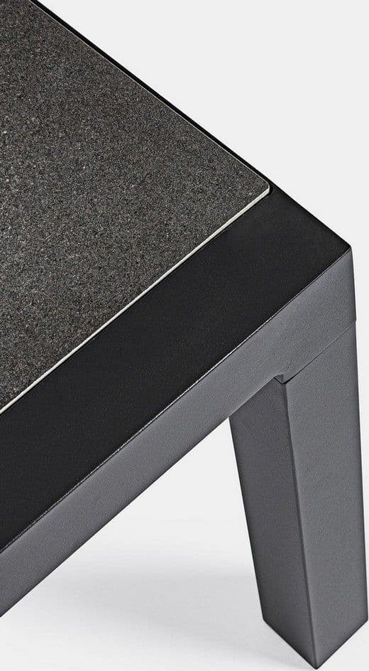 Tavolo "Kledi" piano in ceramica, struttura in alluminio per esterno da 120 x 70 cm - 22