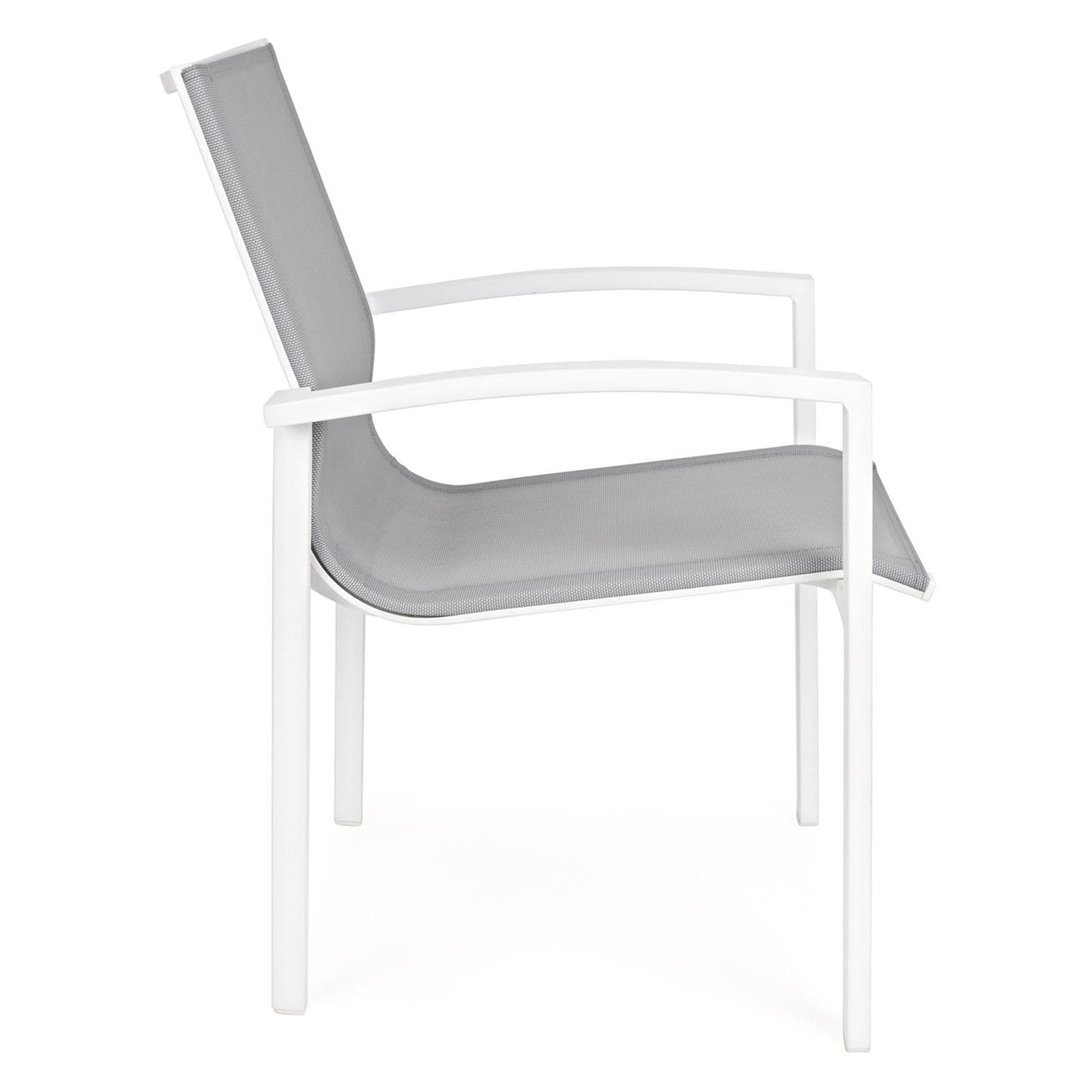 Poltrona "Atlantic" struttura in alluminio verniciato e texilene per giardino e veranda Giardino e giardinaggio/Arredamento da giardino e accessori/Sedie/Sedie per tavolo da giardino Decor Space - Altamura, Commerciovirtuoso.it