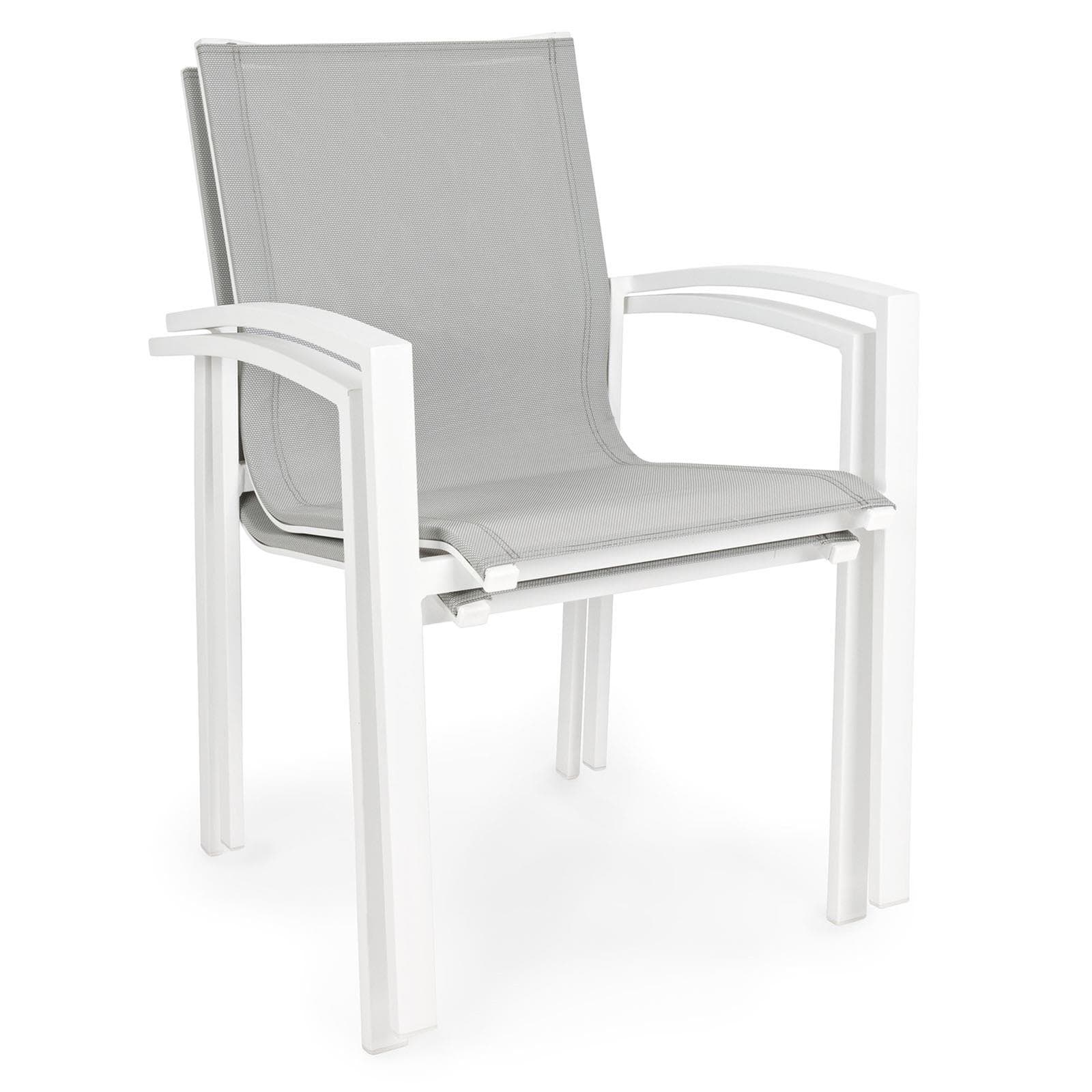 Poltrona "Atlantic" struttura in alluminio verniciato e texilene per giardino e veranda Giardino e giardinaggio/Arredamento da giardino e accessori/Sedie/Sedie per tavolo da giardino Decor Space - Altamura, Commerciovirtuoso.it
