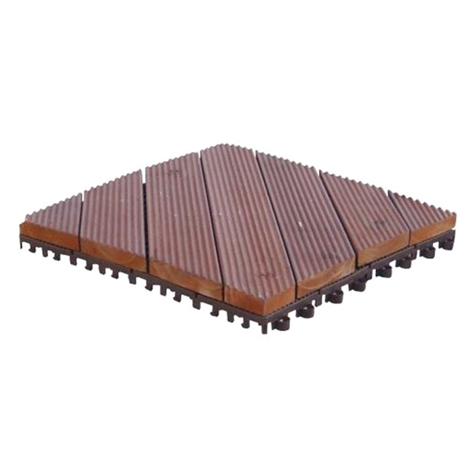 Pavimento modulare "Patio" Piano in legno rigato con supporto in PVC per giardino e terrazzo in Erba artificiale Decor Space - Altamura, commercioVirtuoso.it