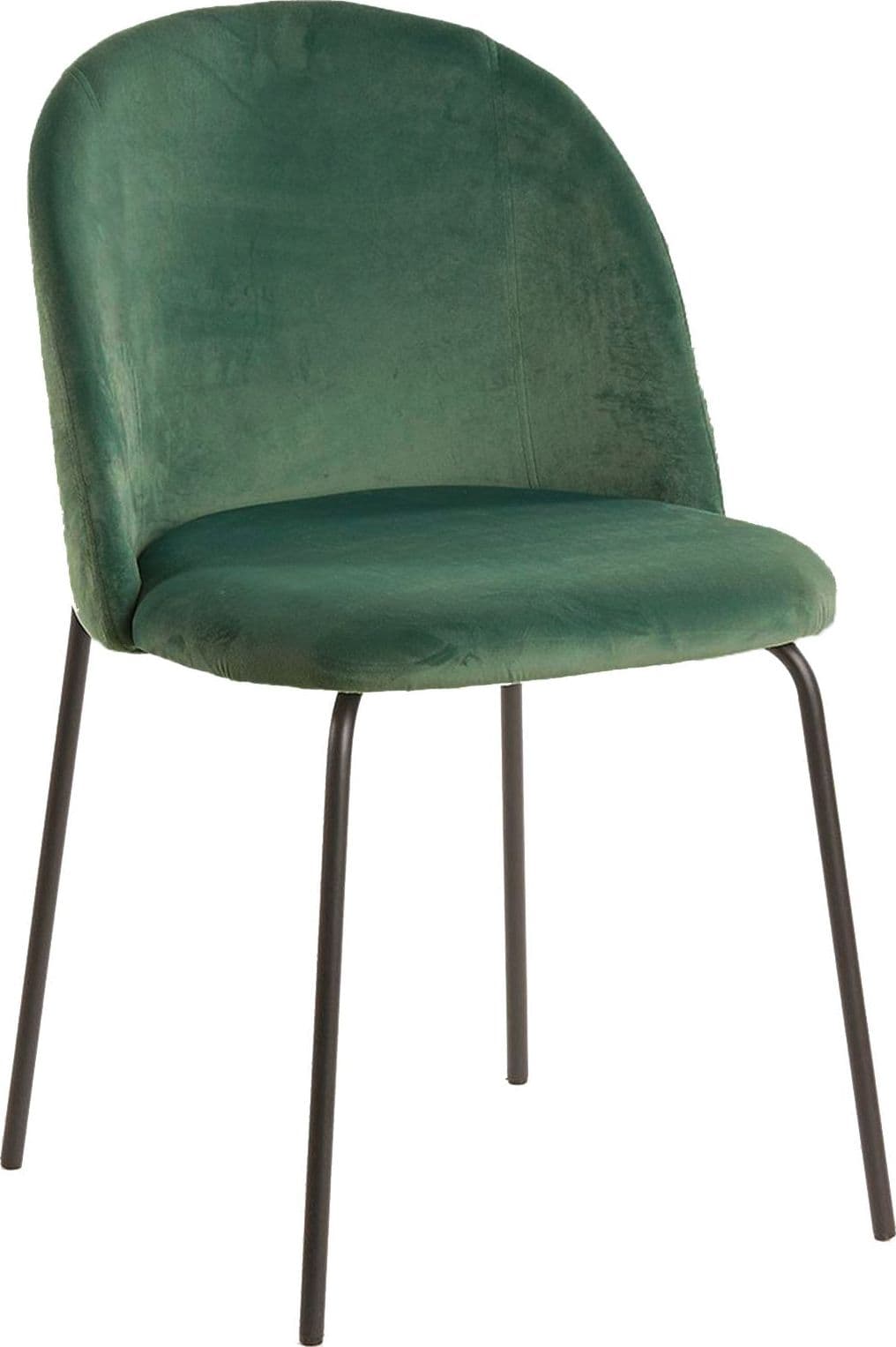 Sedia "Puzzle" in velluto Verde Scuro con gambe nere h 80 cm arredamento moderno – Confezione da 1 pezzo – Edg Di Enzo De
