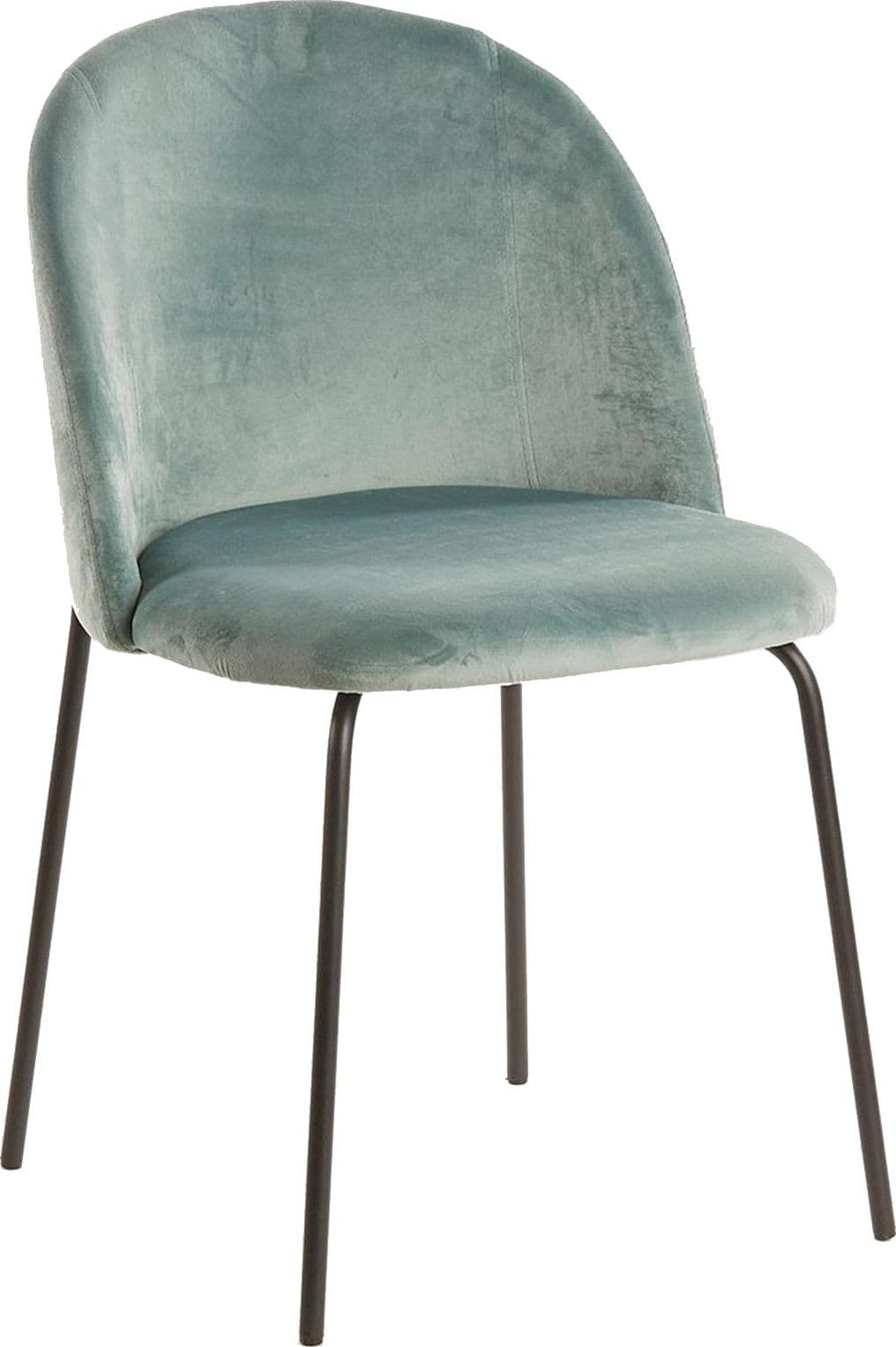 Sedia "Puzzle" in velluto Verde Chiaro con gambe nere h 80 cm arredamento moderno – Confezione da 1 pezzo – Edg Di Enzo De