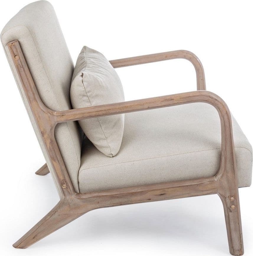 Poltrona "Ancilla" per interno, Struttura In Rubber Wood 66 x 85 x 74h cm in Poltrone Decor Space - Altamura, commercioVirtuoso.it