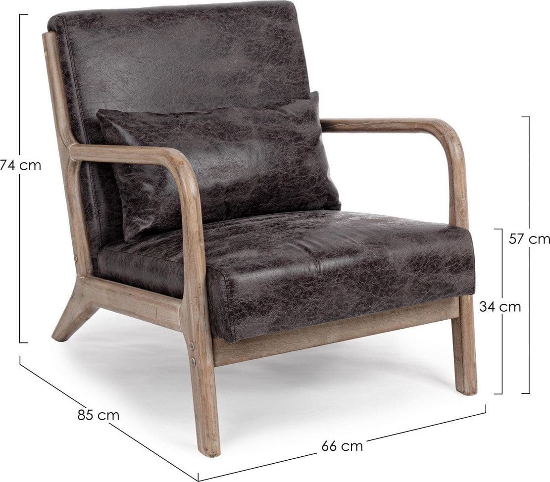 Poltrona "Ancilla" per interno, Struttura In Rubber Wood 66 x 85 x 74h cm in Poltrone Decor Space - Altamura, commercioVirtuoso.it