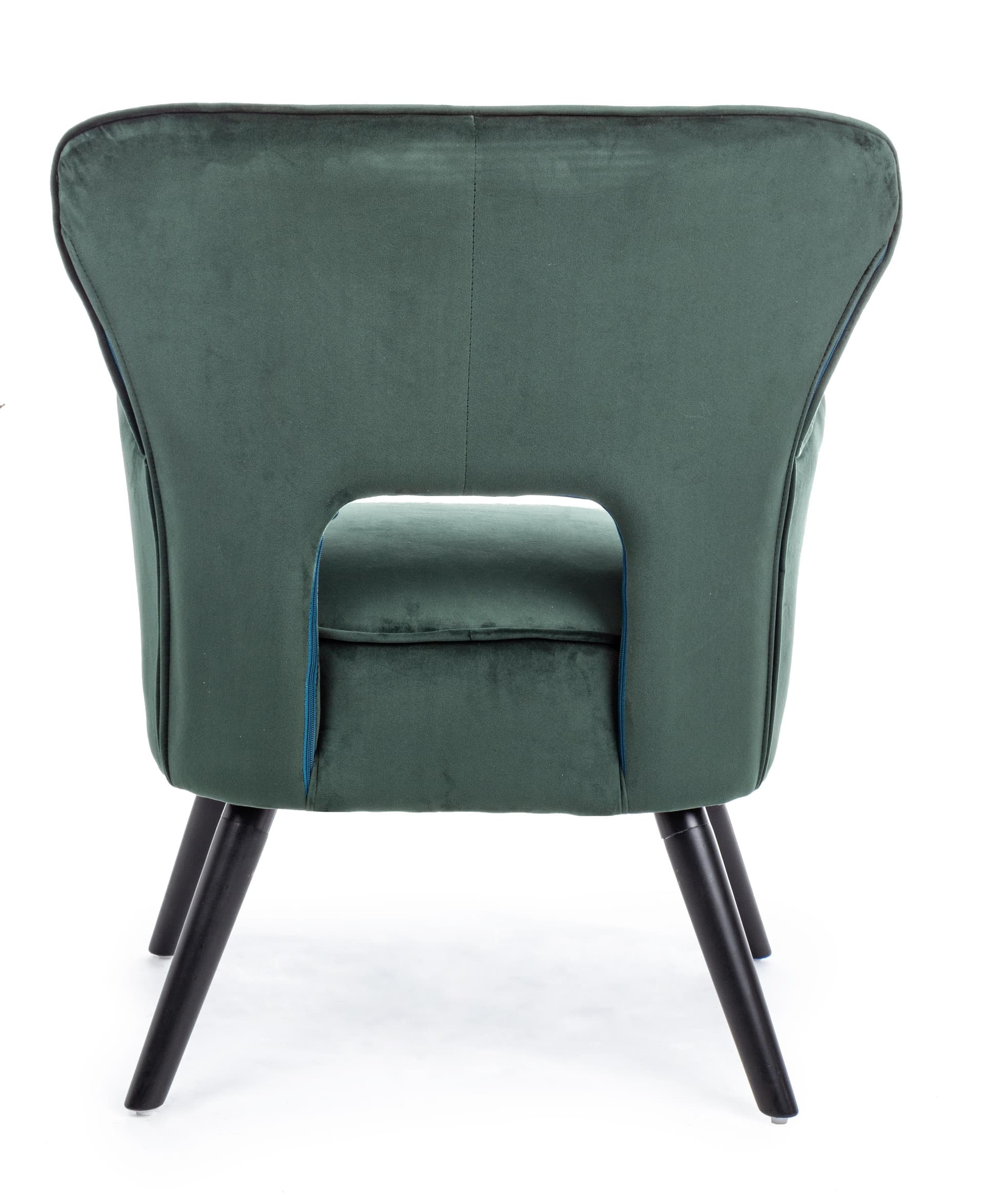 Poltrona "Adila" in velluto Verde anticato h 88 cm arredamento per salotto moderno in Poltrone Decor Space - Altamura, commercioVirtuoso.it