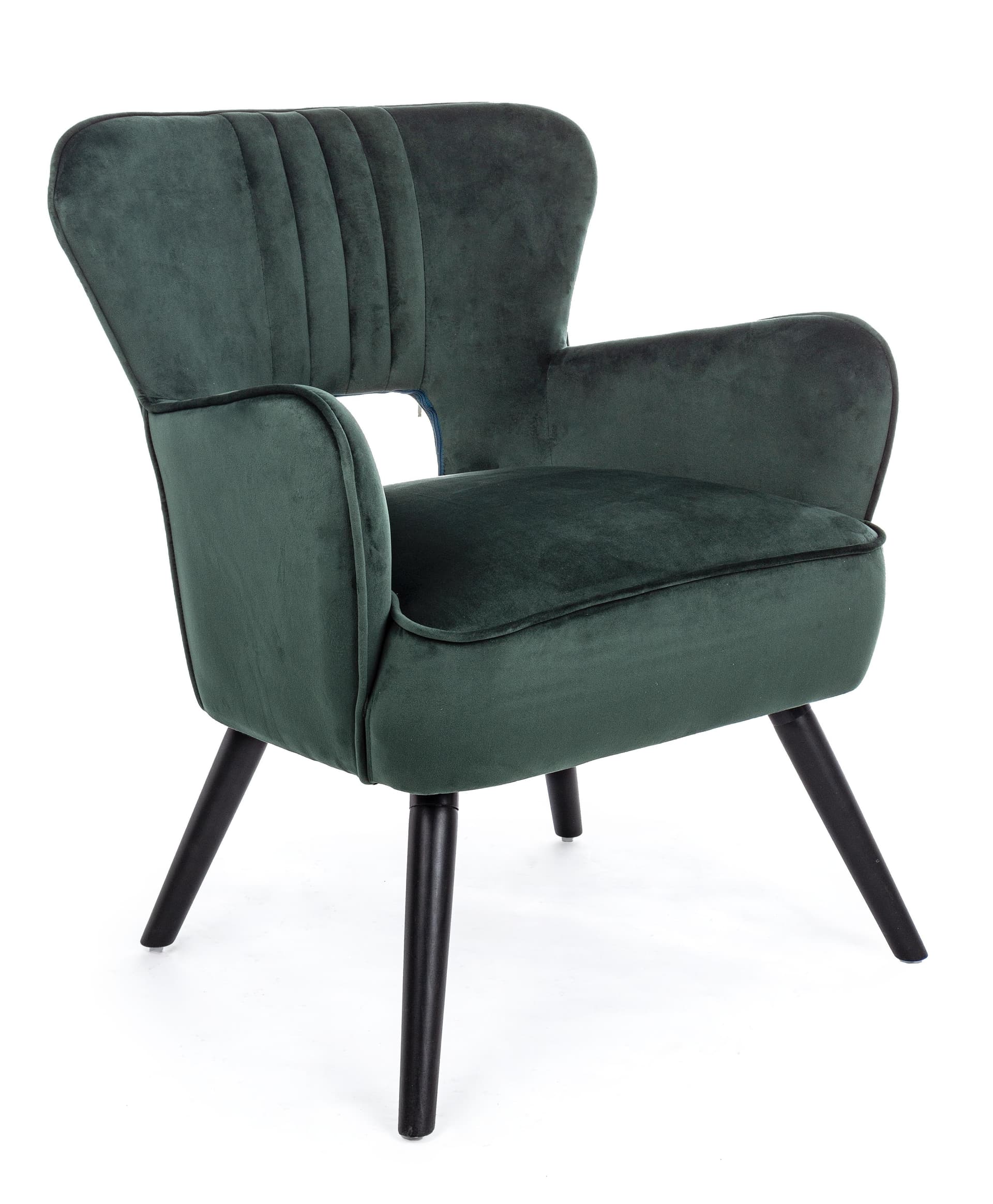 Poltrona "Adila" in velluto Verde anticato h 88 cm arredamento per salotto moderno in Poltrone Decor Space - Altamura, commercioVirtuoso.it
