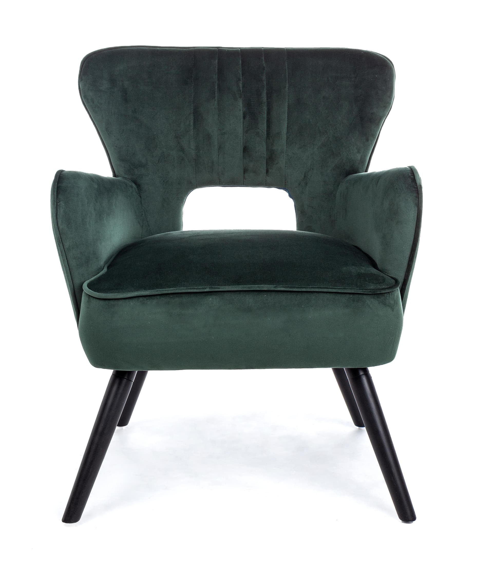 Poltrona "Adila" in velluto Verde anticato h 88 cm arredamento per salotto moderno in Poltrone Decor Space - Altamura, commercioVirtuoso.it