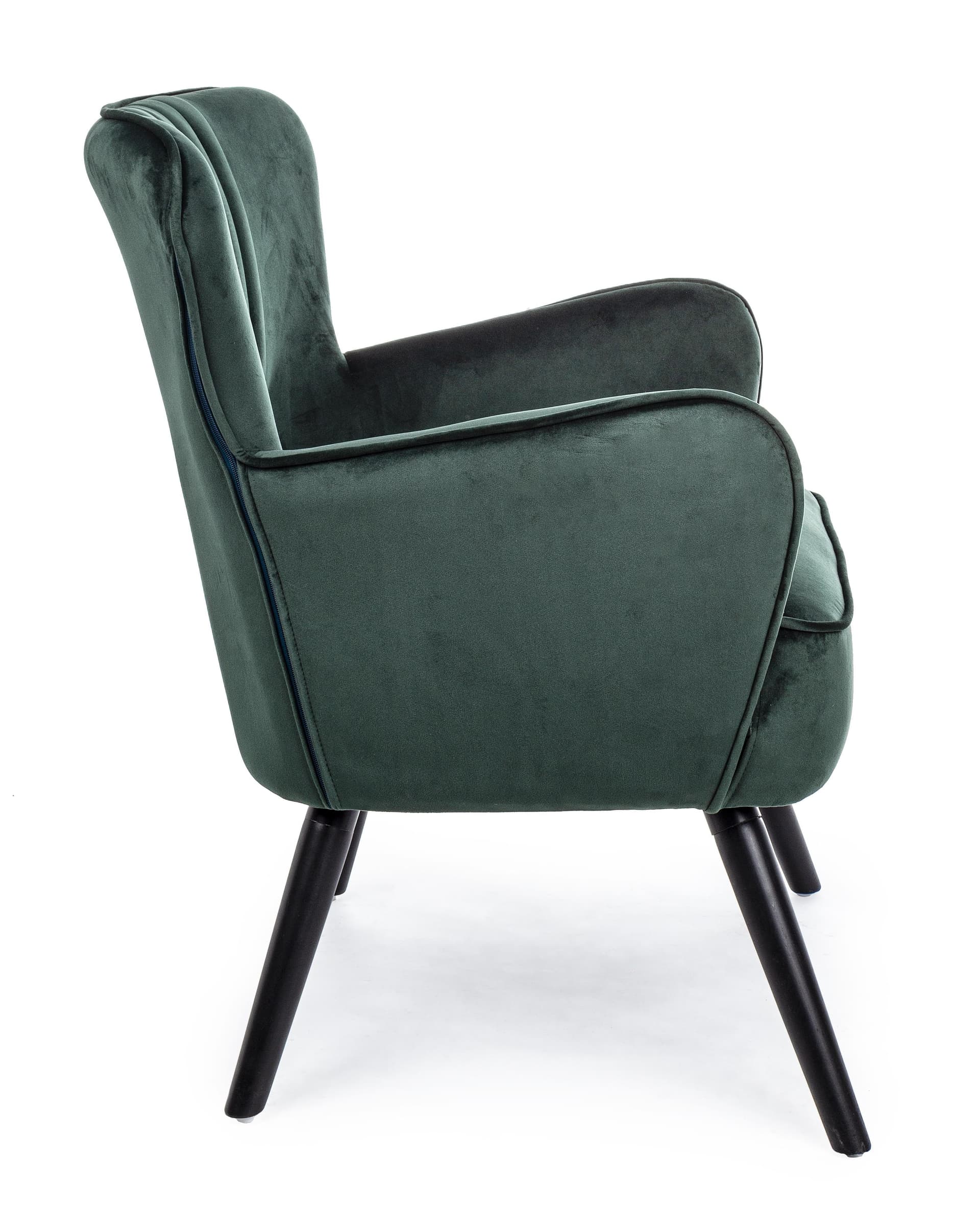Poltrona "Adila" in velluto Verde anticato h 88 cm arredamento per salotto moderno in Poltrone Decor Space - Altamura, commercioVirtuoso.it