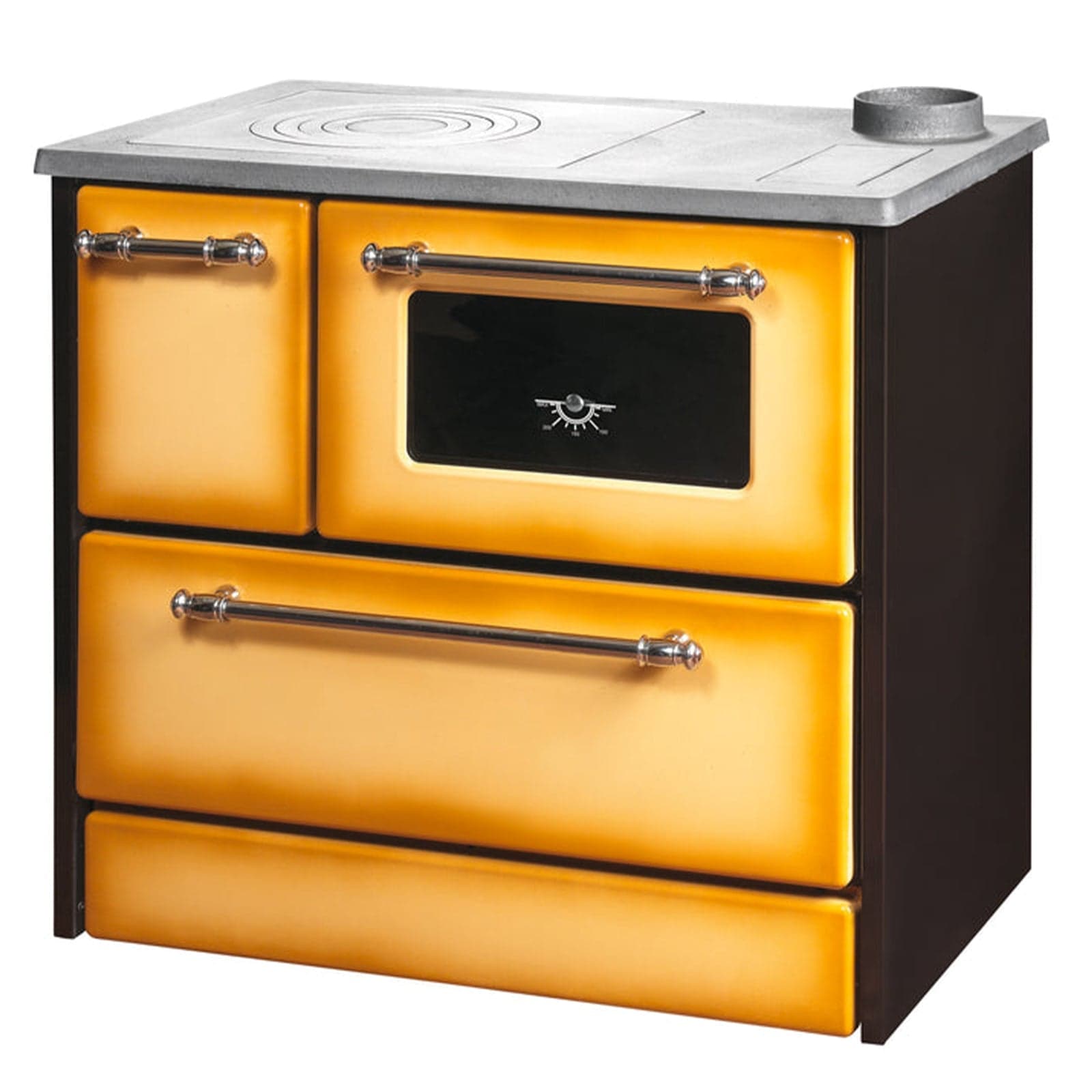 Cucina a legna "Beatrice" 9 kw con forno in acciaio verniciato h 79 cm - 3