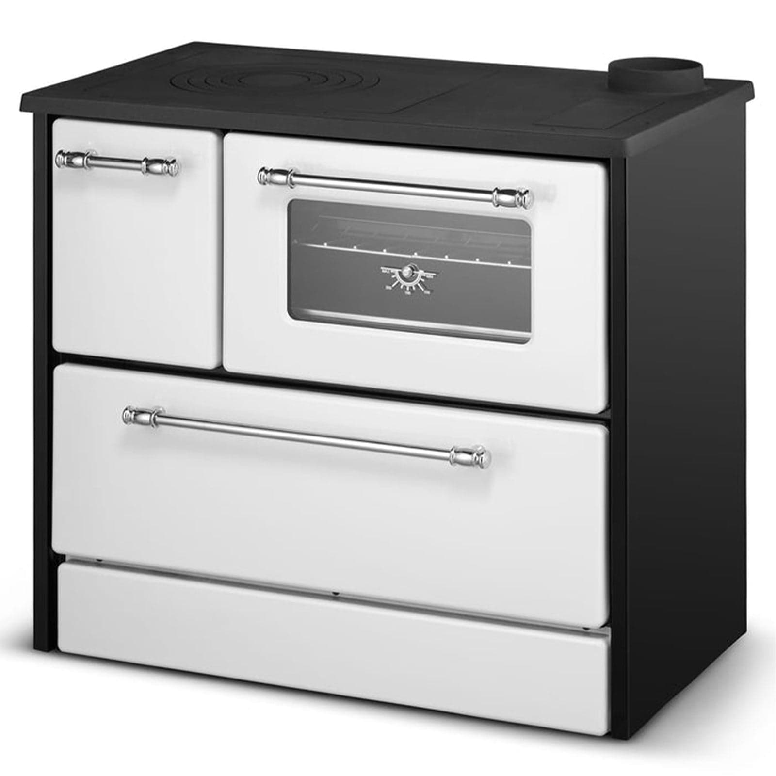 Cucina a legna "Beatrice" 9 kw con forno in acciaio verniciato h 79 cm - 2