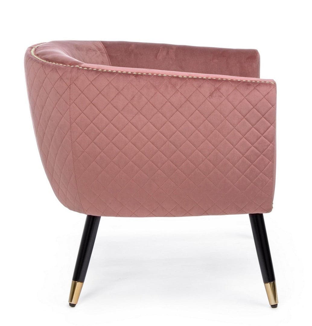 Poltrona "Caitlin" per interno, Struttura In Legno Compensato, Gambe In Rubberwood 74 x 71 x 71h cm Casa e cucina/Arredamento/Soggiorno/Poltrone e sedie/Poltrone Decor Space - Altamura, Commerciovirtuoso.it