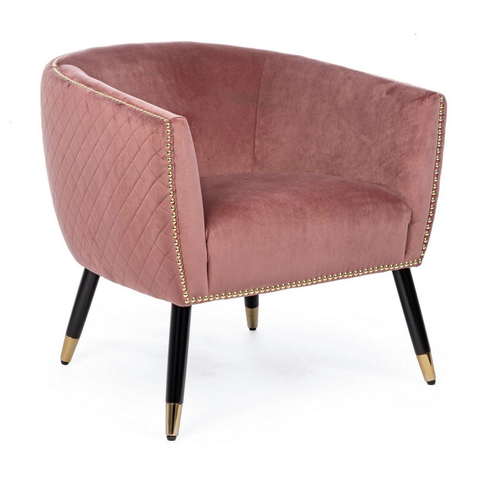Poltrona "Caitlin" per interno, Struttura In Legno Compensato, Gambe In Rubberwood 74 x 71 x 71h cm in Poltrone Decor Space - Altamura, commercioVirtuoso.it
