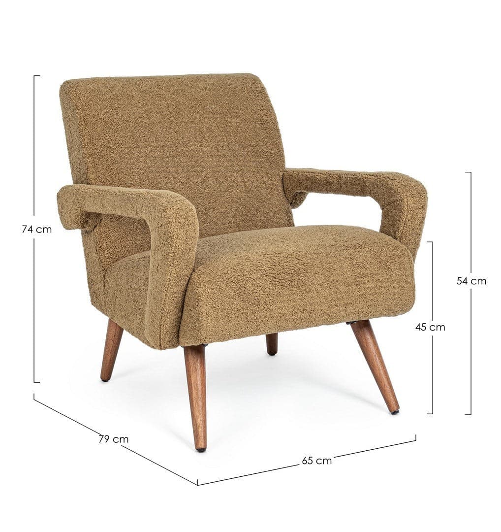 Poltrona "Berna" per interno, Struttura In Legno Di Pino E Compensato 65 x 79 x 74h cm in Poltrone Decor Space - Altamura, commercioVirtuoso.it