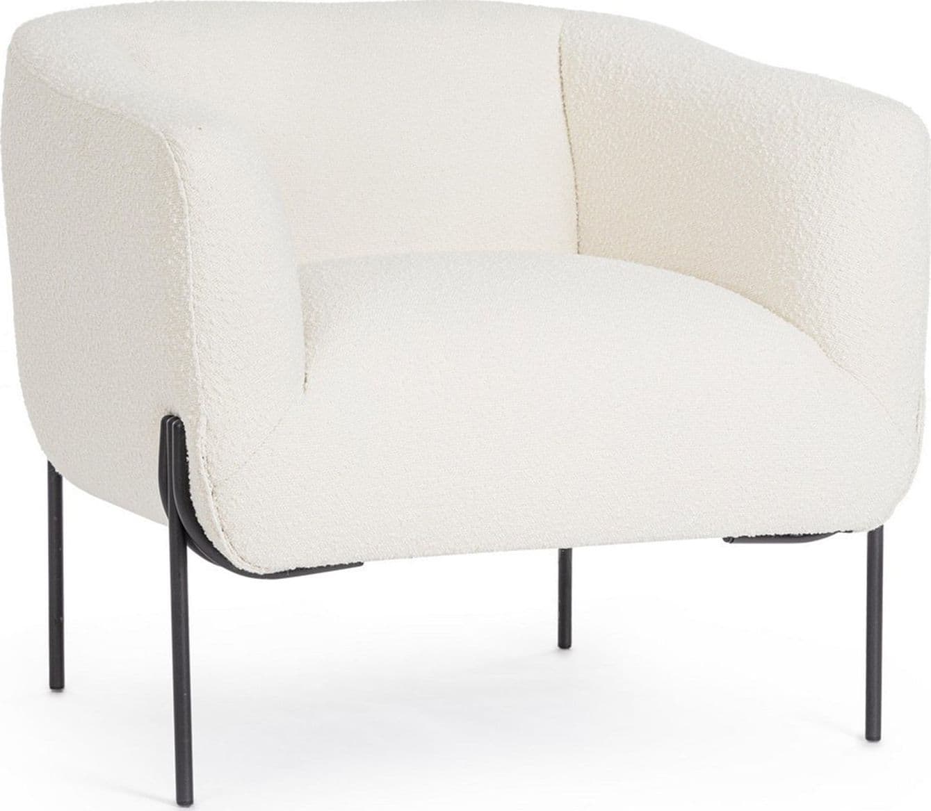 Poltrona "Claudine" per interno, Struttura In Legno Compensato, Gambe In Acciaio Verniciato A Polvere Epossidica 78 x 74 x 73h cm in Poltrone Decor Space - Altamura, commercioVirtuoso.it